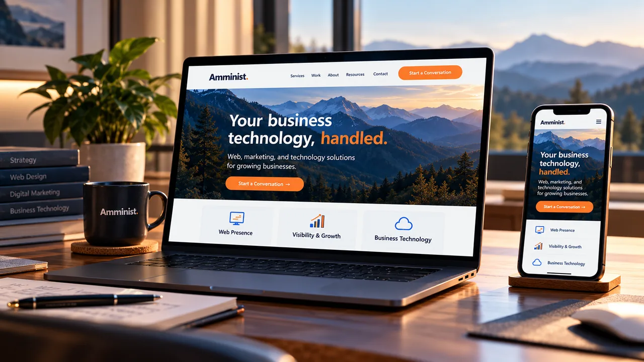Responsive website design concept illustration